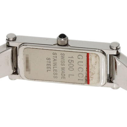 GUCCI Square face bangle Watches 1500L Stainless Steel/Stainless Steel Ladies