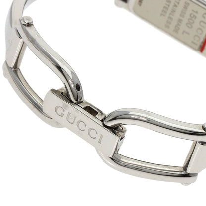 GUCCI Square face bangle Watches 1500L Stainless Steel/Stainless Steel Ladies