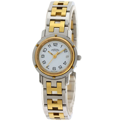 HERMES Clipper old type Watches CL3.240 Stainless Steel/SSxGP Ladies