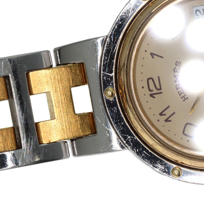 HERMES Clipper Old Belt Watches  Stainless Steel/SSxGP Ladies