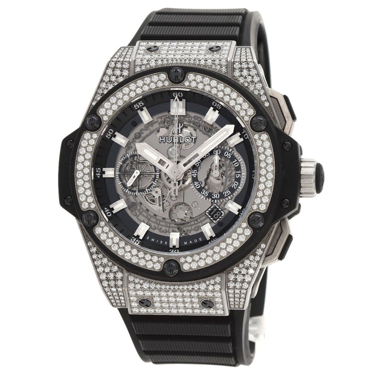 HUBLOT King Power Unico Diamond Watches HU701.NX.0170.RX.1704 Titanium/Rubber mens