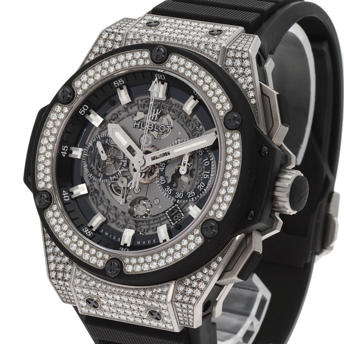 HUBLOT King Power Unico Diamond Watches HU701.NX.0170.RX.1704 Titanium/Rubber mens