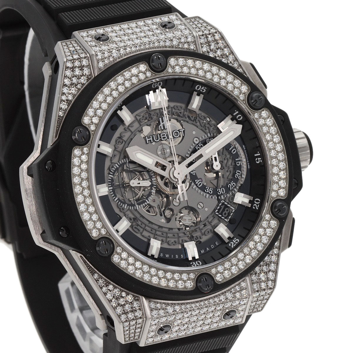 HUBLOT King Power Unico Diamond Watches HU701.NX.0170.RX.1704 Titanium/Rubber mens