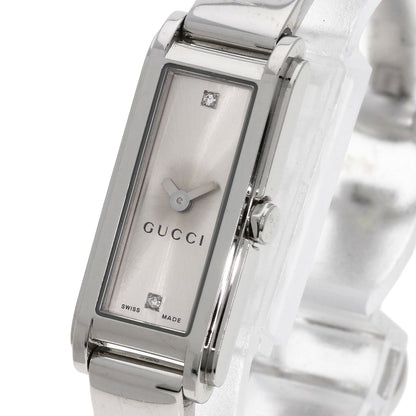 GUCCI Square Face 2P Diamond Watches 109 Stainless Steel/Stainless Steel Ladies