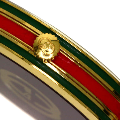 GUCCI Sherry line Watches Gold Plated/Leather Ladies