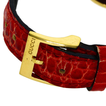 GUCCI Sherry line Watches Gold Plated/Leather Ladies