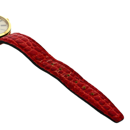 GUCCI Sherry line Watches Gold Plated/Leather Ladies