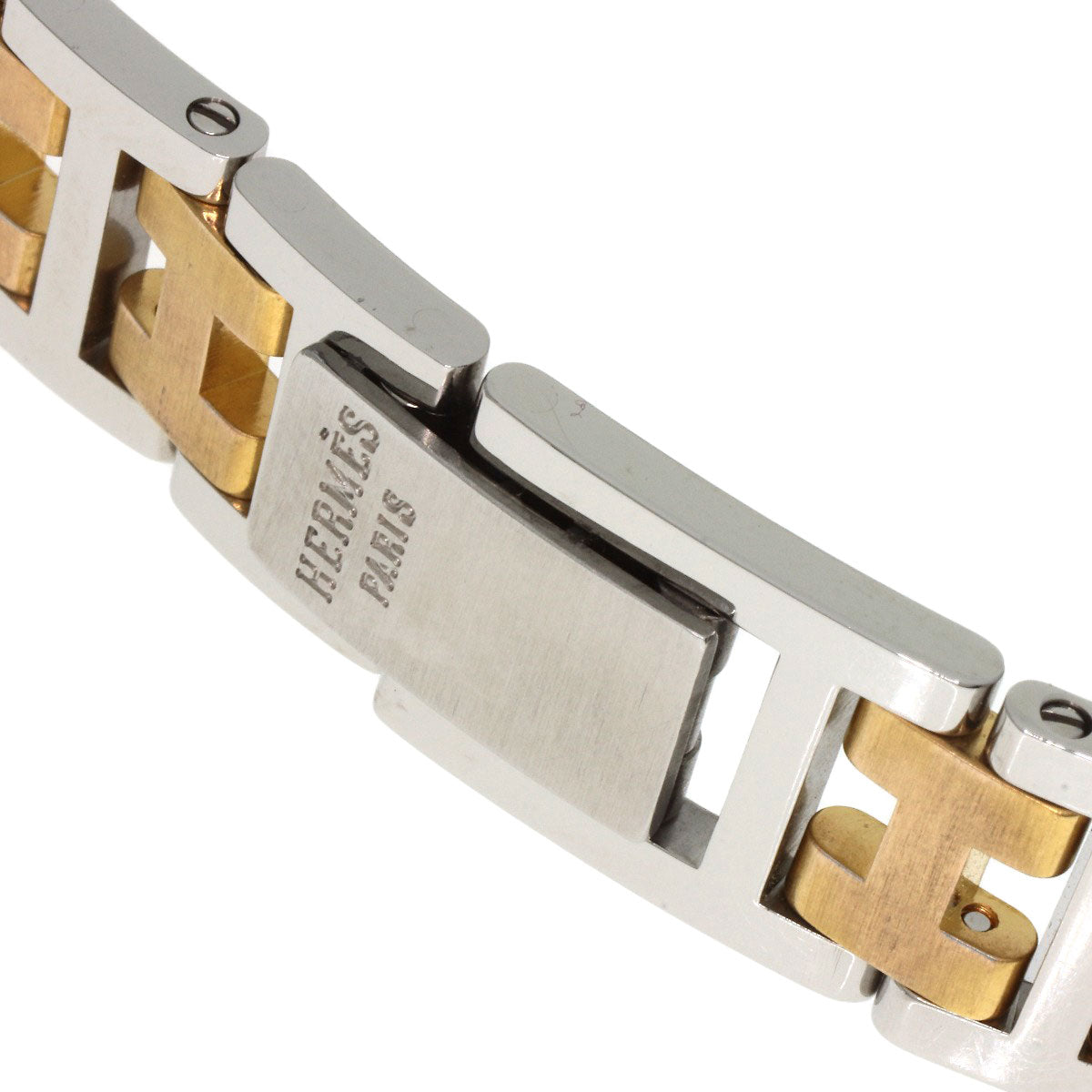 HERMES Clipper Old Belt Watches  Stainless Steel/SSxGP Ladies