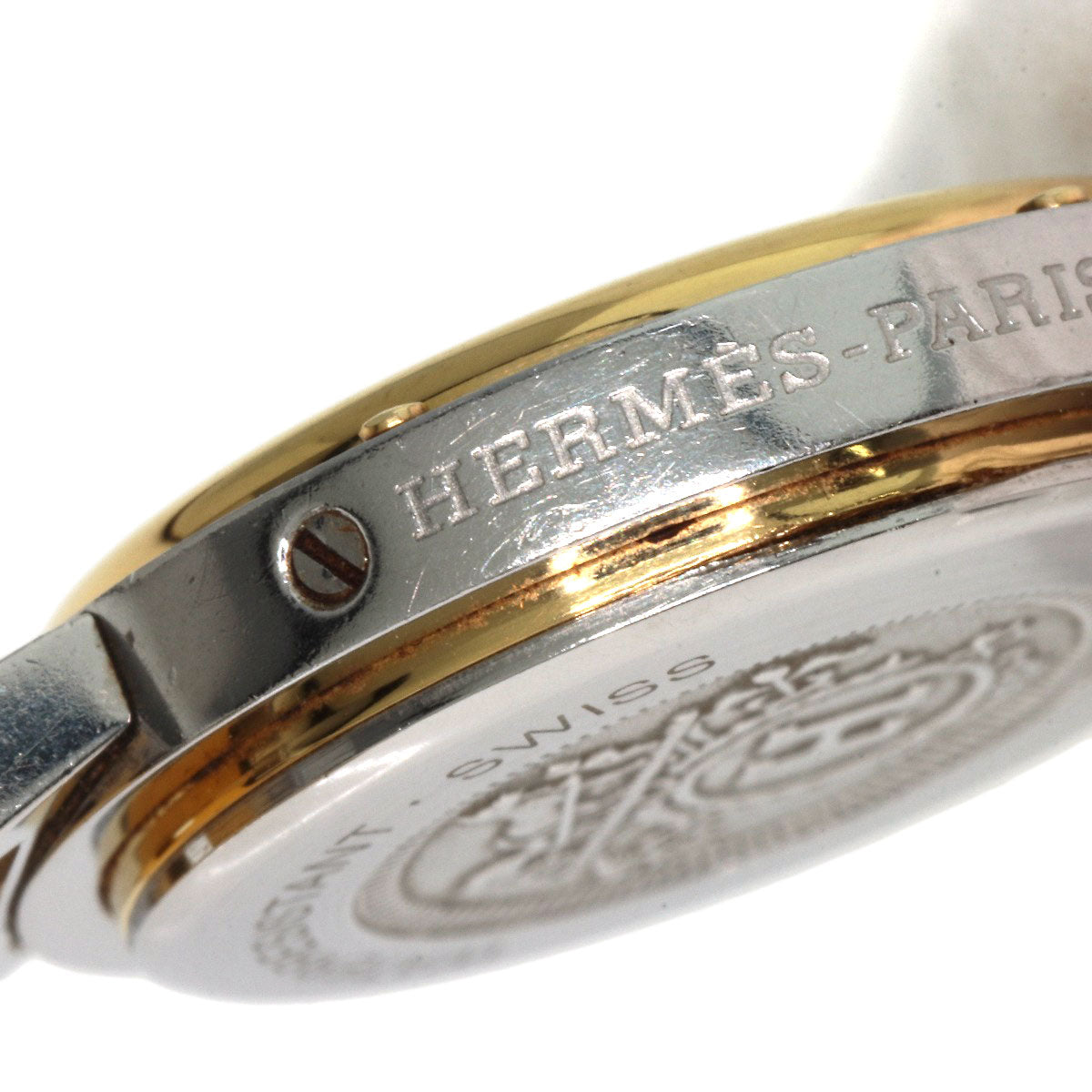 HERMES Clipper Watches Stainless Steel/SSxGP Ladies