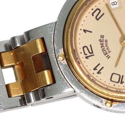 HERMES Clipper Watches Stainless Steel/SSxGP Ladies