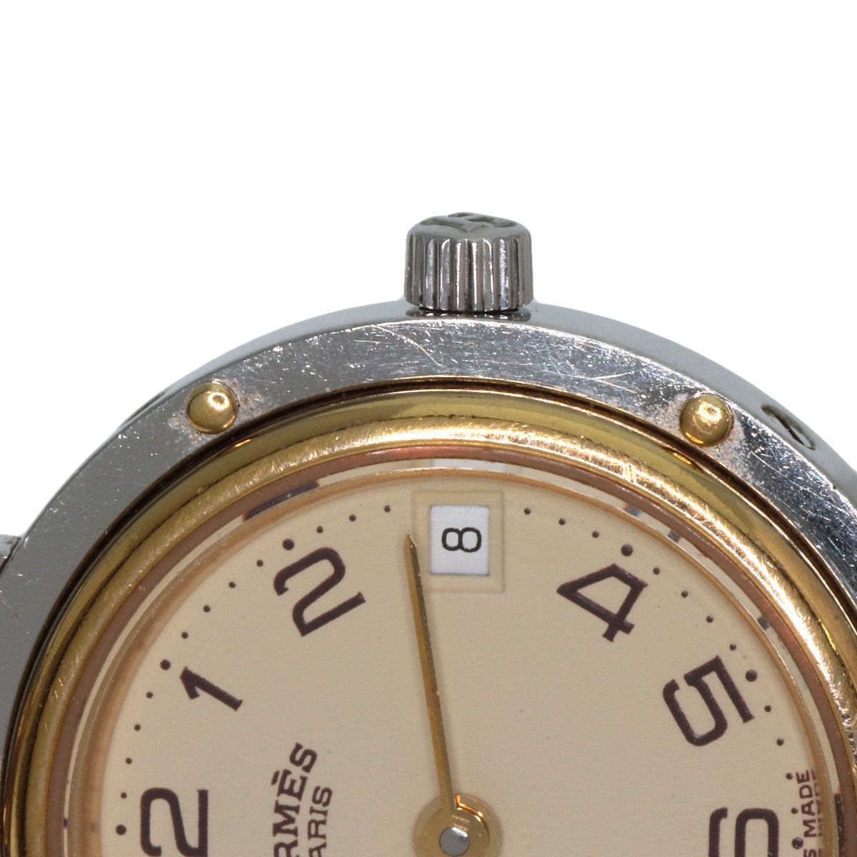 HERMES Clipper Watches Stainless Steel/SSxGP Ladies