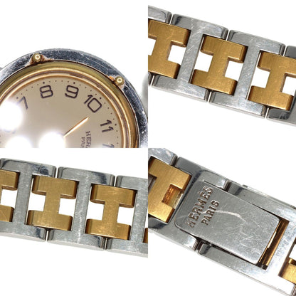 HERMES Clipper Watches Stainless Steel/SSxGP Ladies