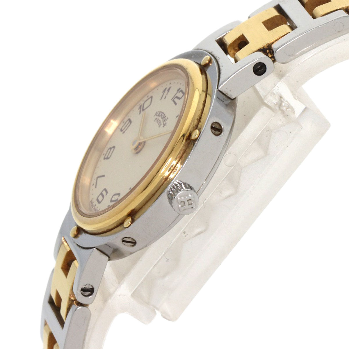 HERMES Clipper Watches Stainless Steel/SSxGP Ladies