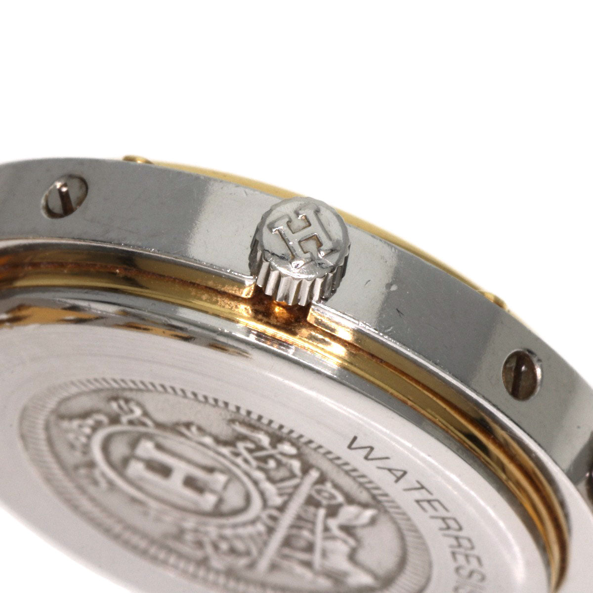 HERMES Clipper Watches Stainless Steel/SSxGP Ladies