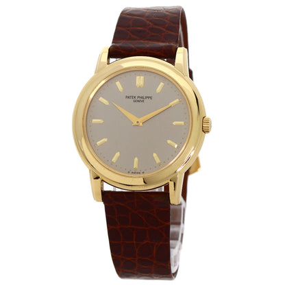 PATEK PHILIPPE Calatrava Watches 5032J K18 Yellow Gold/Leather mens