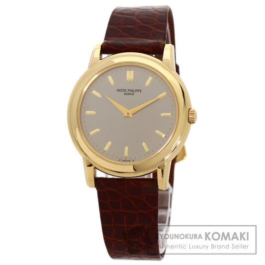 PATEK PHILIPPE Calatrava Watches 5032J K18 Yellow Gold/Leather mens