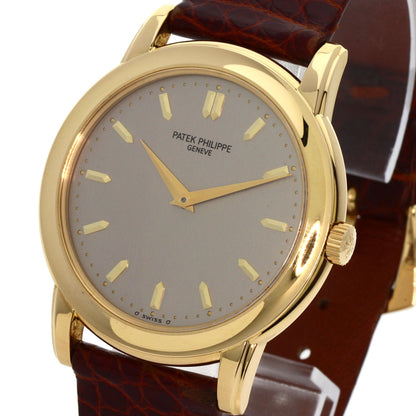 PATEK PHILIPPE Calatrava Watches 5032J K18 Yellow Gold/Leather mens