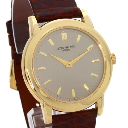 PATEK PHILIPPE Calatrava Watches 5032J K18 Yellow Gold/Leather mens