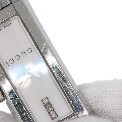 GUCCI Square Face 3P Diamond Watches 110 Stainless Steel/Stainless Steel Ladies