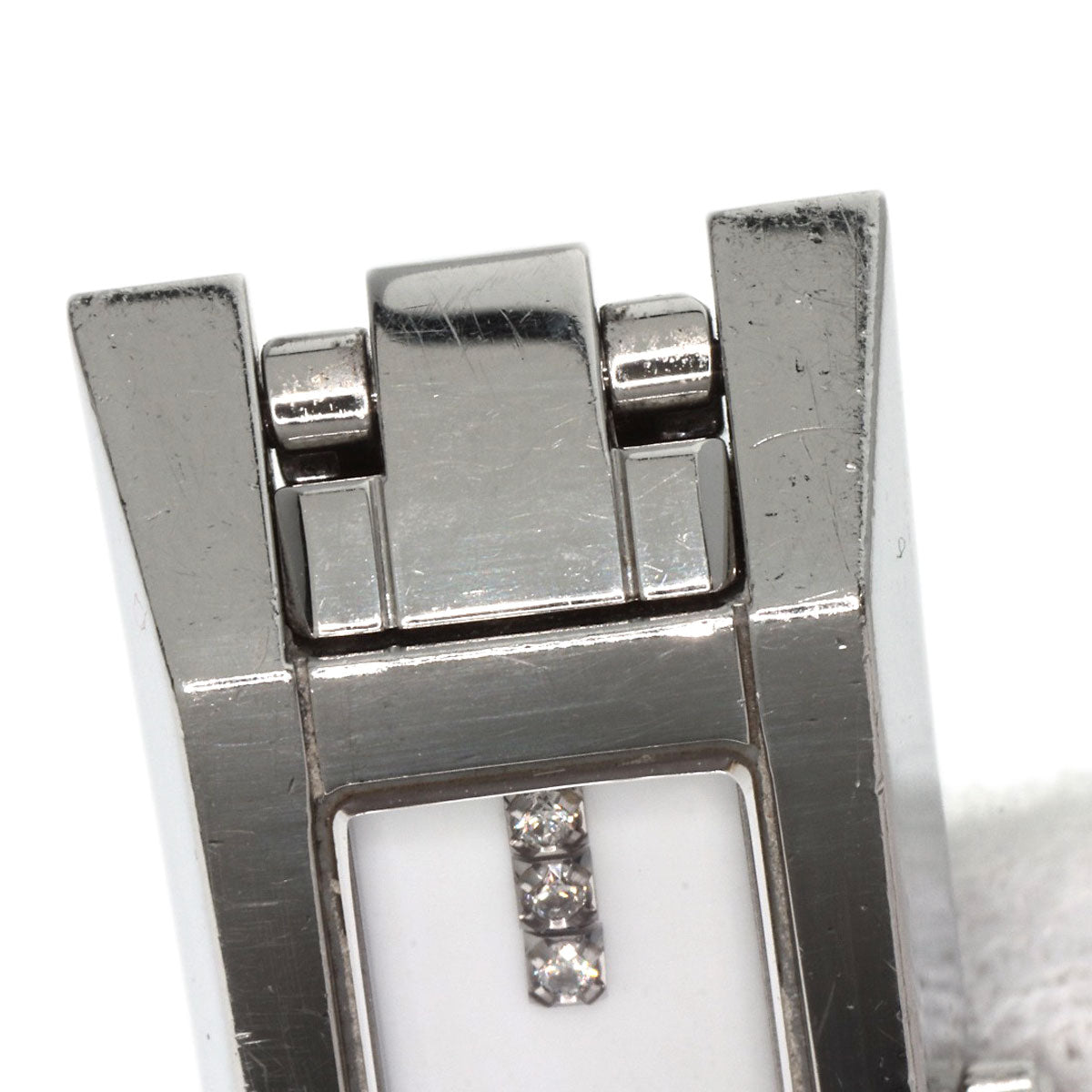 GUCCI Square Face 3P Diamond Watches 110 Stainless Steel/Stainless Steel Ladies