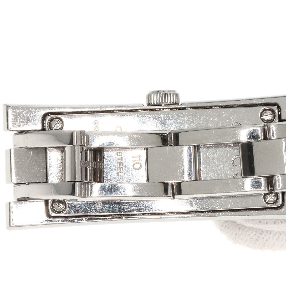 GUCCI Square Face 3P Diamond Watches 110 Stainless Steel/Stainless Steel Ladies