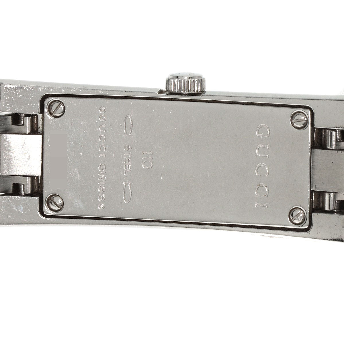 GUCCI Square Face 3P Diamond Watches 110 Stainless Steel/Stainless Steel Ladies