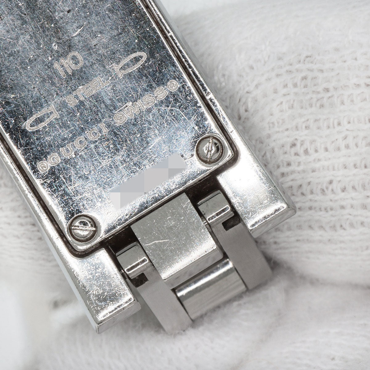 GUCCI Square Face 3P Diamond Watches 110 Stainless Steel/Stainless Steel Ladies