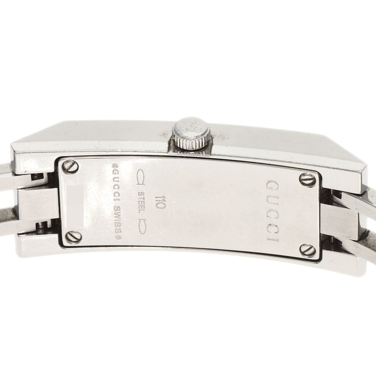 GUCCI Square Face 3P Diamond Watches 110 Stainless Steel/Stainless Steel Ladies