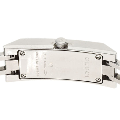 GUCCI Square Face 3P Diamond Watches 110 Stainless Steel/Stainless Steel Ladies