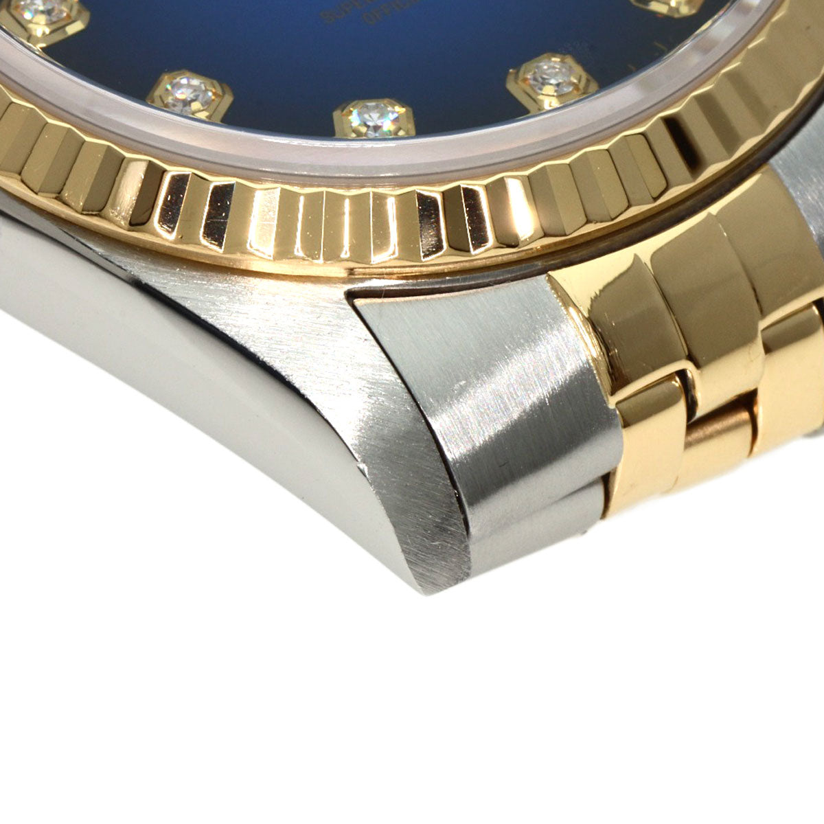 ROLEX Datejust 10P Diamond Blue Gradation Watches 16233G Stainless Steel/SSxK18YG mens