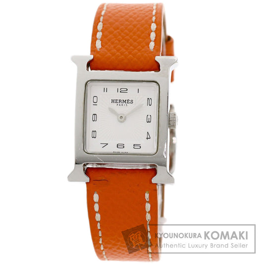 HERMES H watch Watches HH1.201 Stainless Steel/Leather Ladies