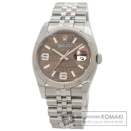 ROLEX Datejust 36 Brown Wave 69Diamond Watches 116234 Stainless Steel/Stainless Steel mens