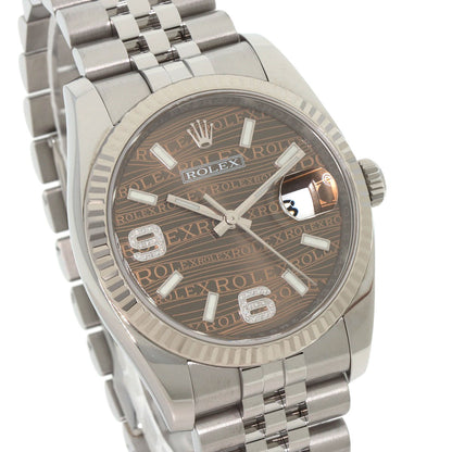 ROLEX Datejust 36 Brown Wave 69Diamond Watches 116234 Stainless Steel/Stainless Steel mens