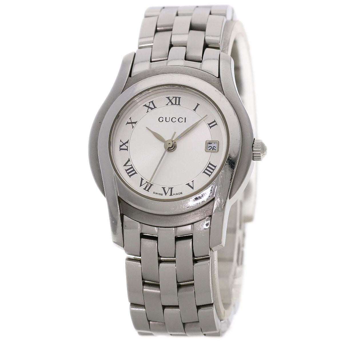 GUCCI Round face Watches 5500L Stainless Steel/Stainless Steel Ladies