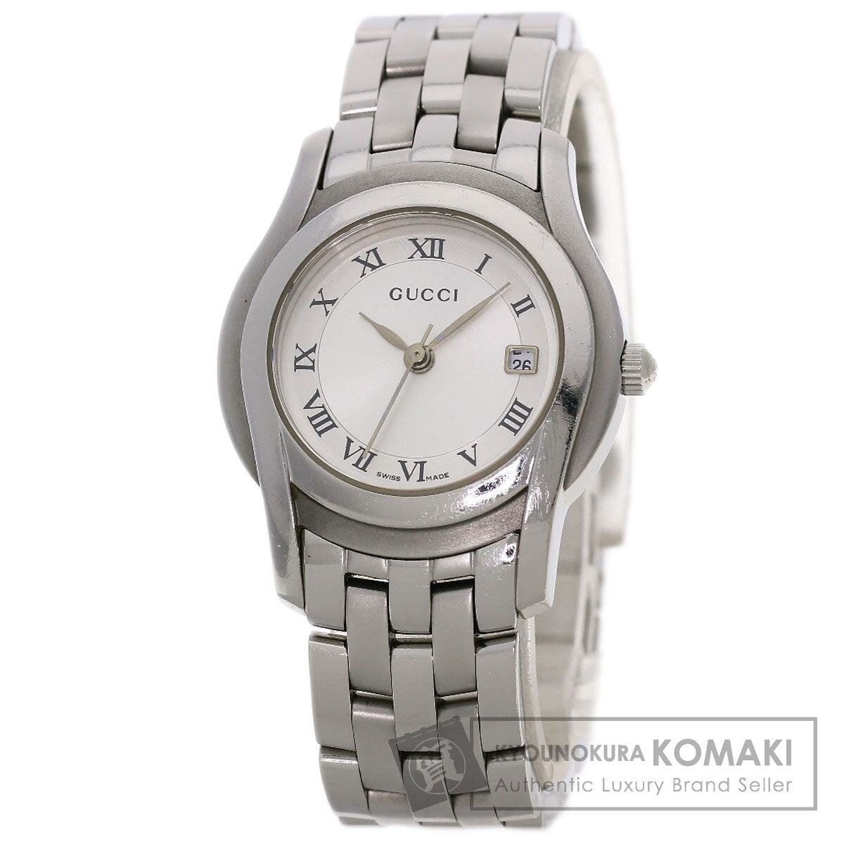 GUCCI Round face Watches 5500L Stainless Steel/Stainless Steel Ladies