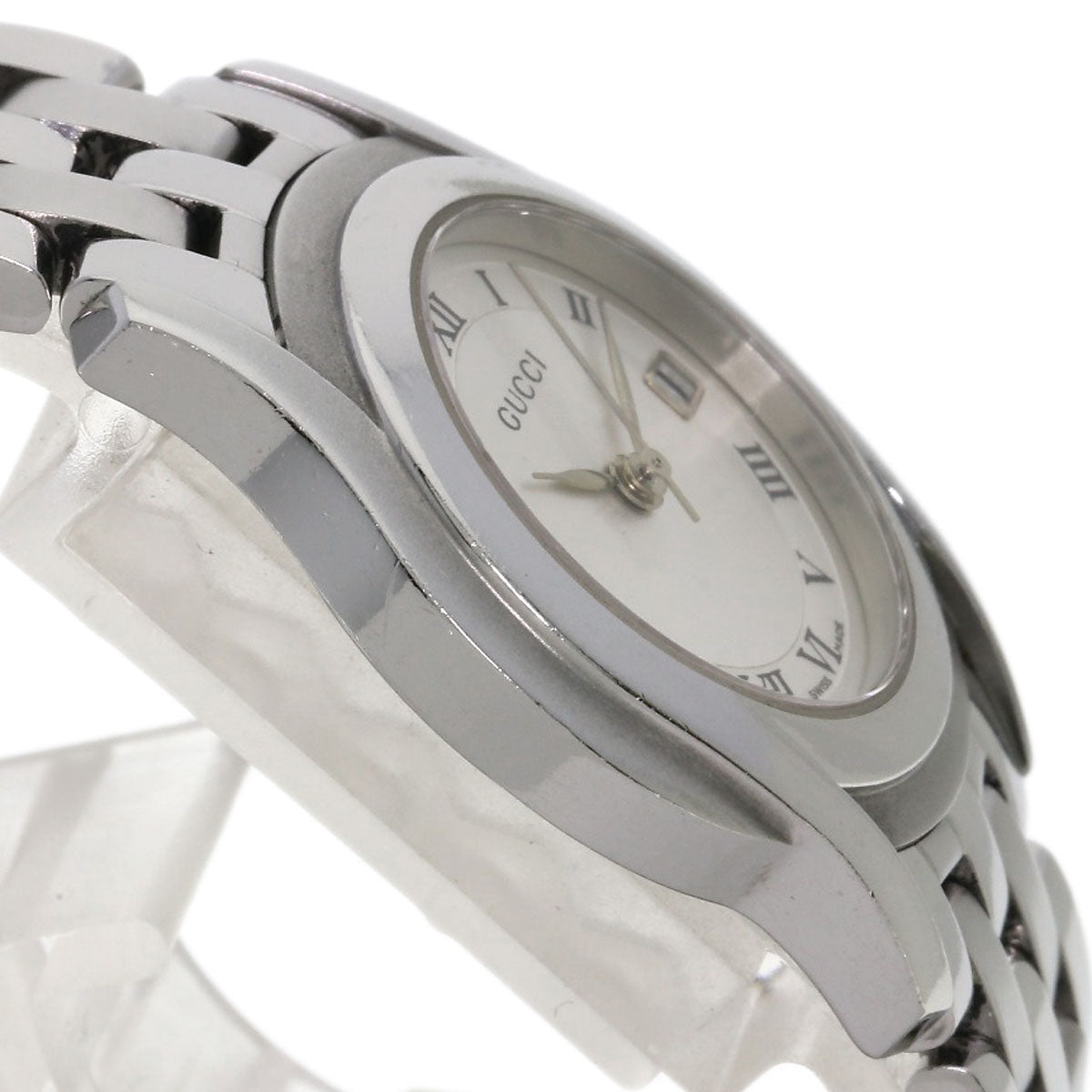 GUCCI Round face Watches 5500L Stainless Steel/Stainless Steel Ladies