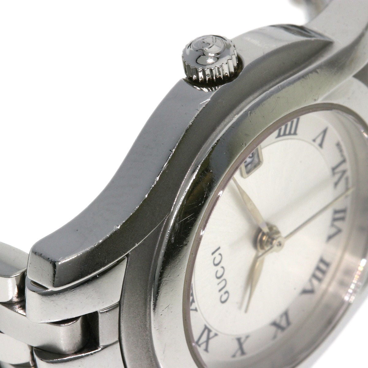 GUCCI Round face Watches 5500L Stainless Steel/Stainless Steel Ladies