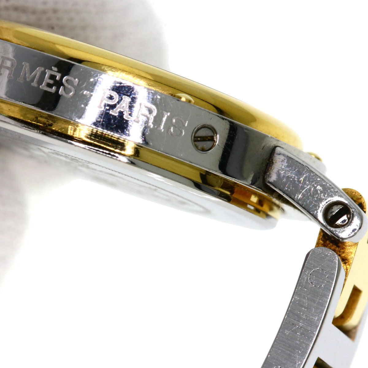 HERMES Clipper Watches Stainless Steel/SSxGP Ladies