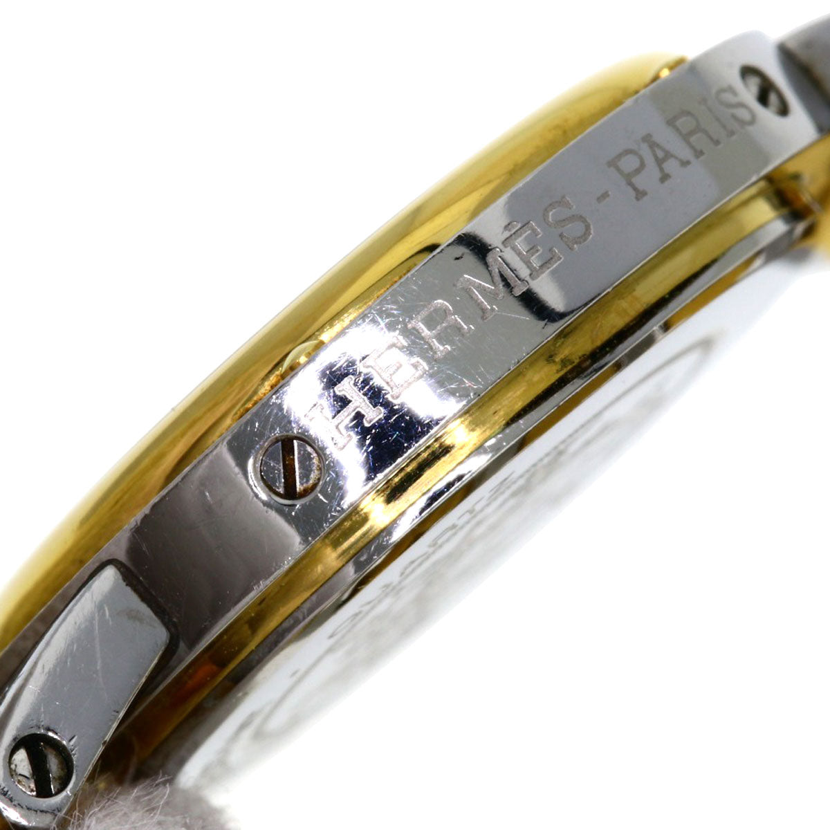 HERMES Clipper Watches Stainless Steel/SSxGP Ladies