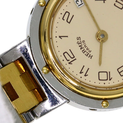 HERMES Clipper Watches Stainless Steel/SSxGP Ladies