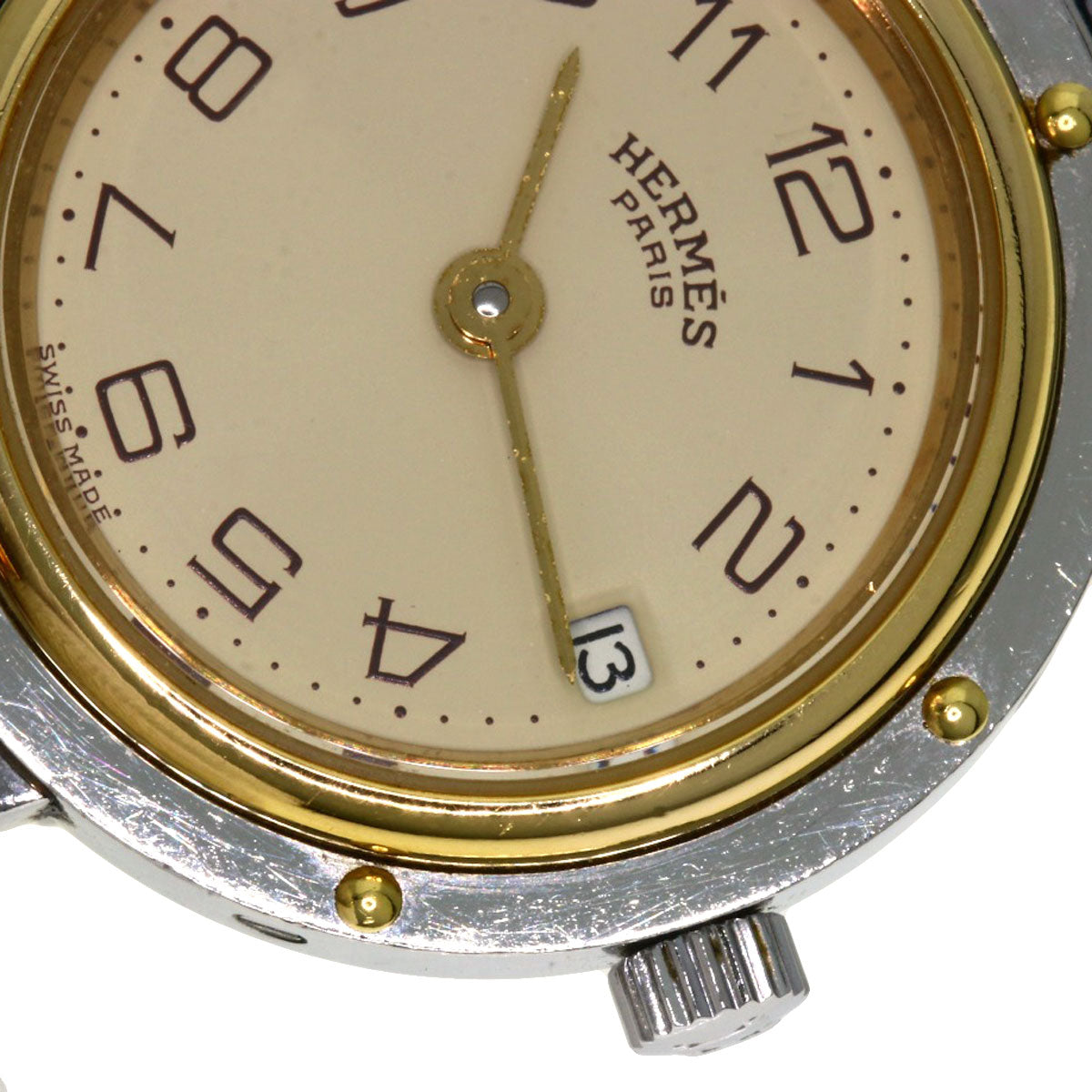 HERMES Clipper Watches Stainless Steel/SSxGP Ladies