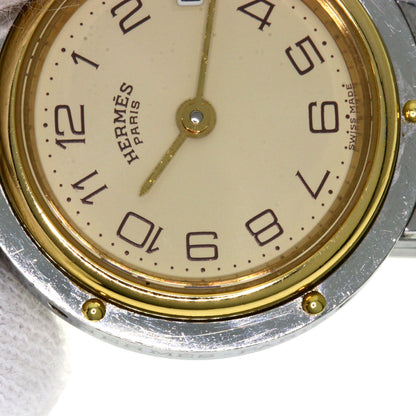 HERMES Clipper Watches Stainless Steel/SSxGP Ladies