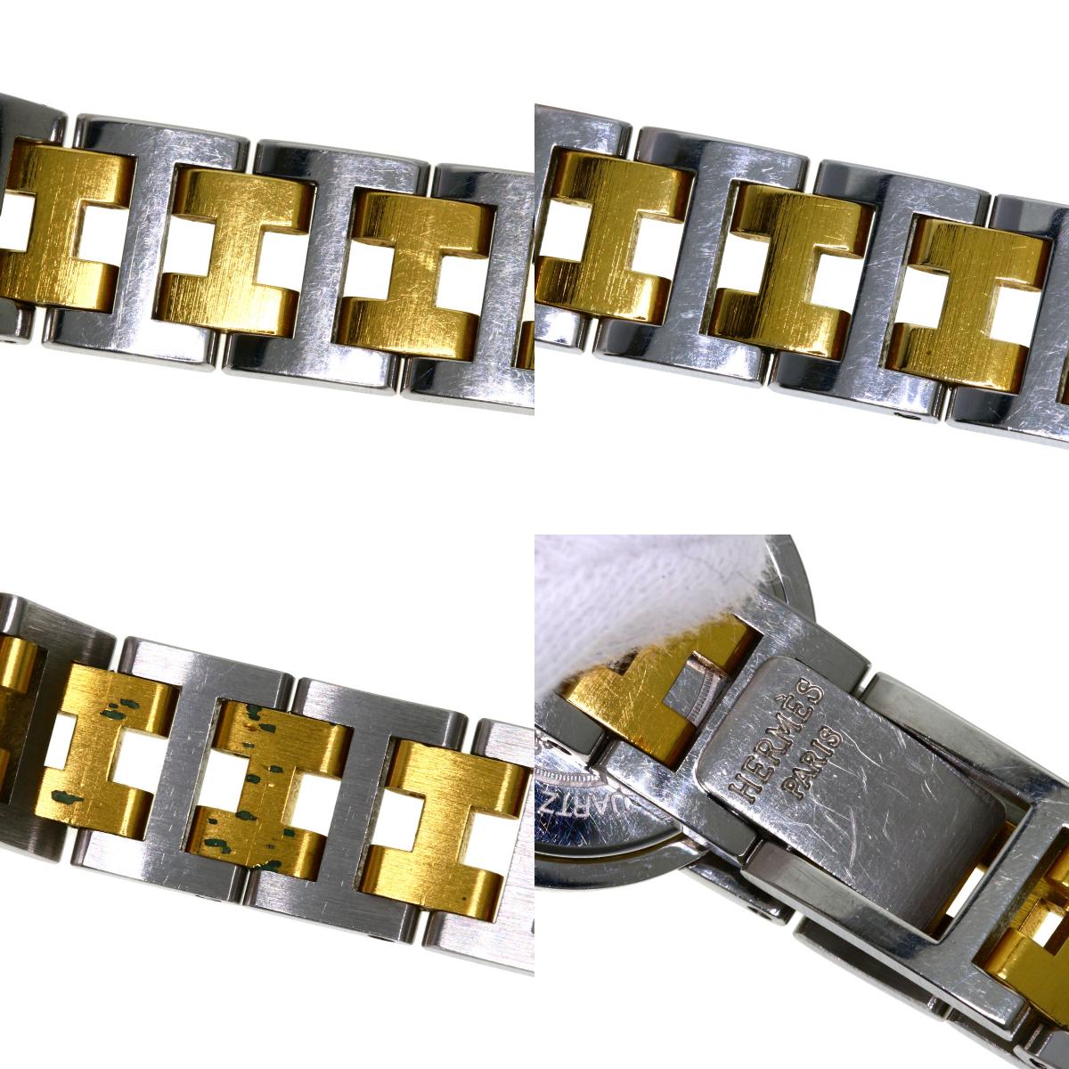 HERMES Clipper Watches Stainless Steel/SSxGP Ladies