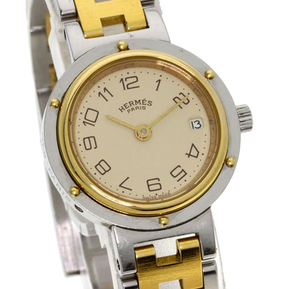 HERMES Clipper Watches Stainless Steel/SSxGP Ladies