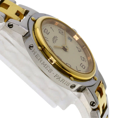 HERMES Clipper Watches Stainless Steel/SSxGP Ladies
