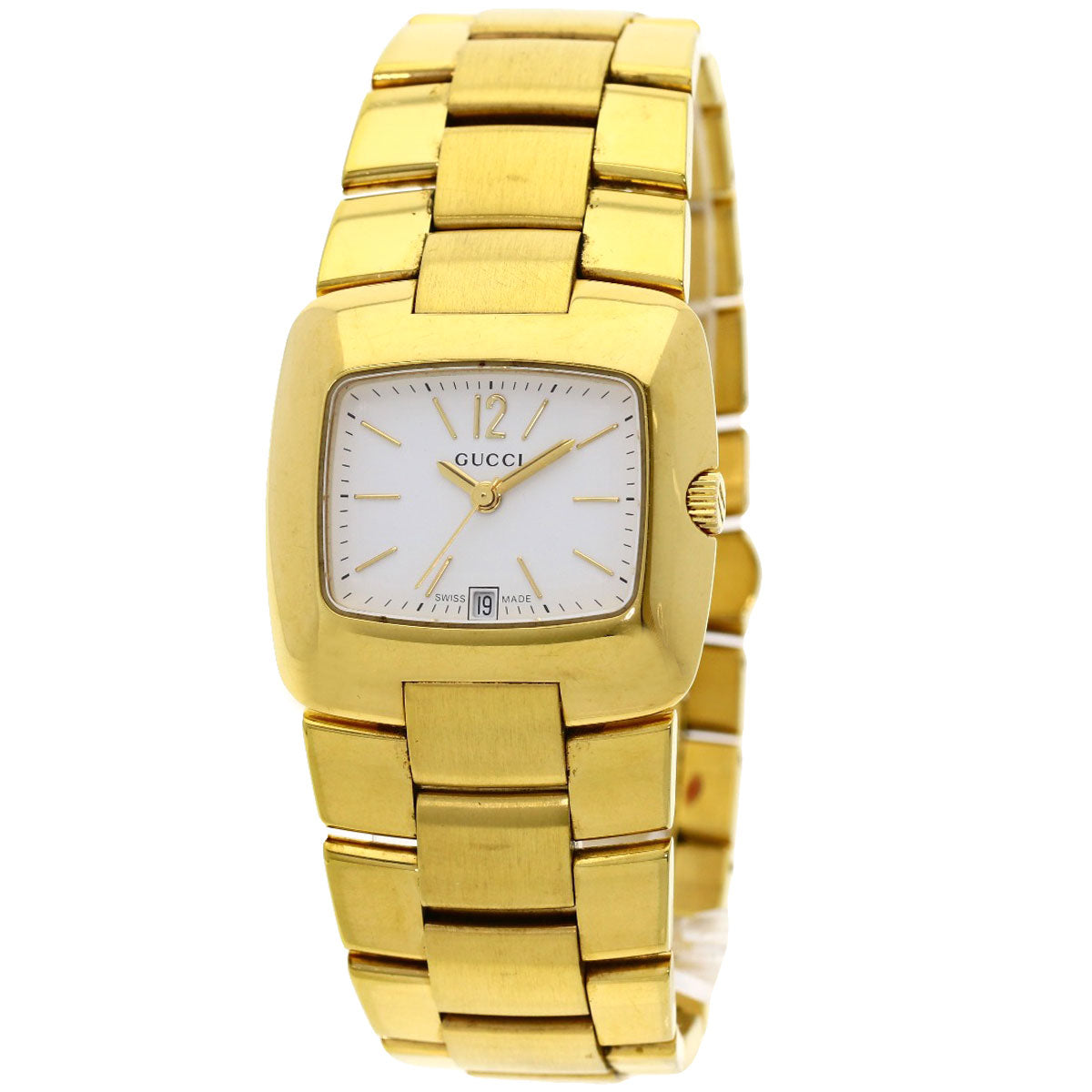 GUCCI Square face Watches 8500L Gold Plated/Gold Plated Ladies