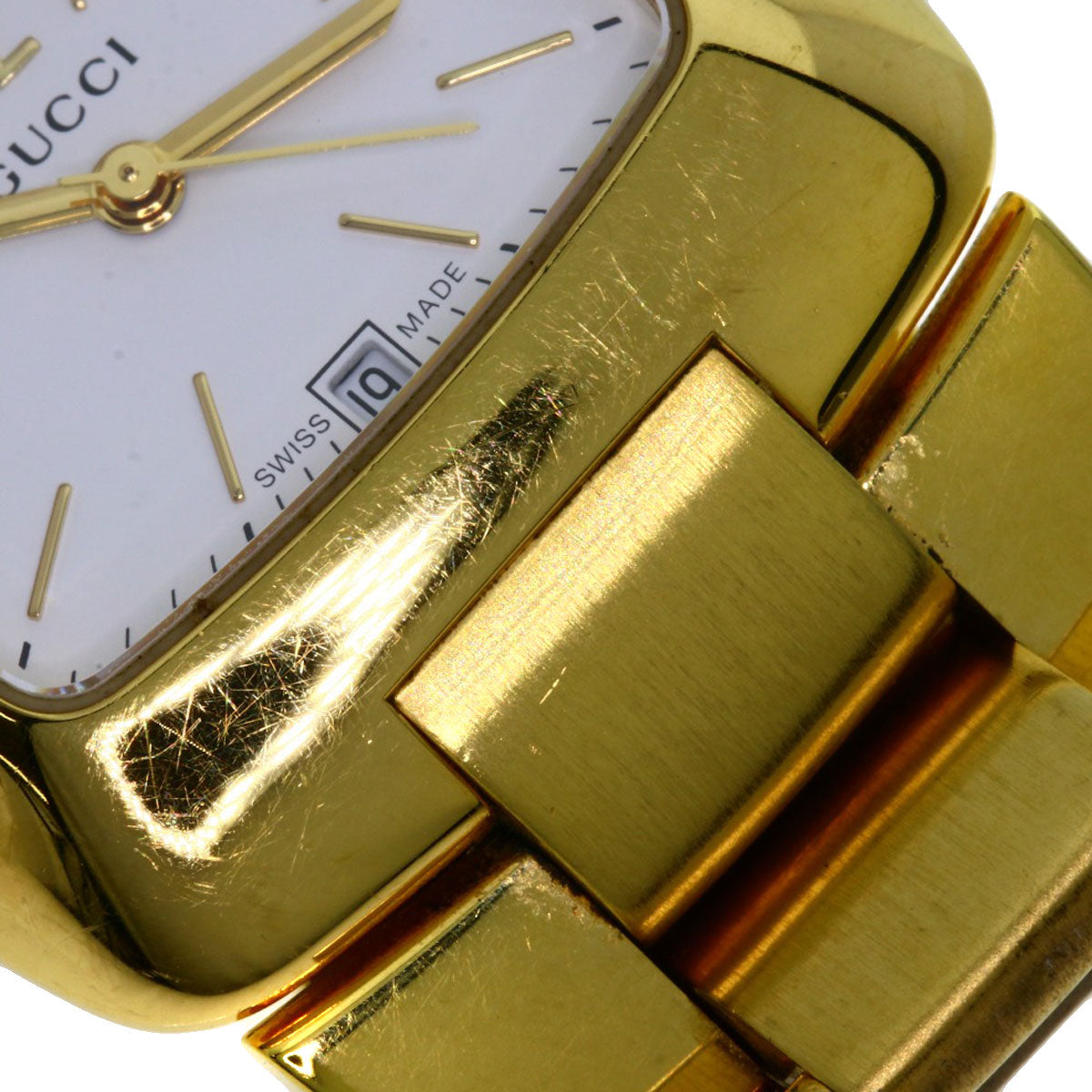 GUCCI Square face Watches 8500L Gold Plated/Gold Plated Ladies