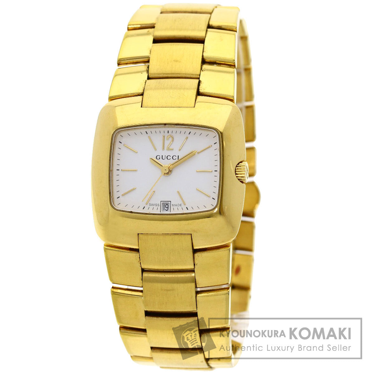 GUCCI Square face Watches 8500L Gold Plated/Gold Plated Ladies