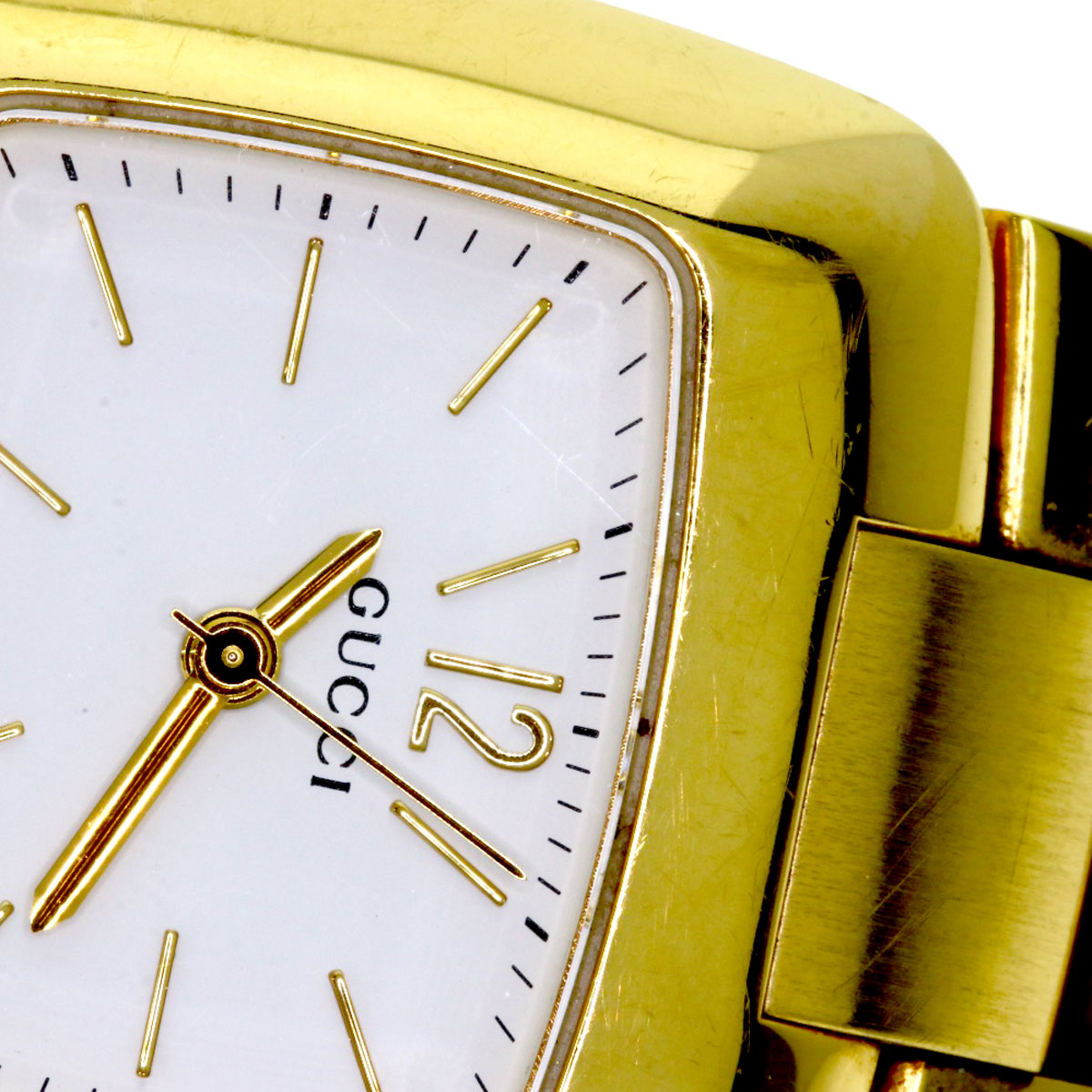 GUCCI Square face Watches 8500L Gold Plated/Gold Plated Ladies