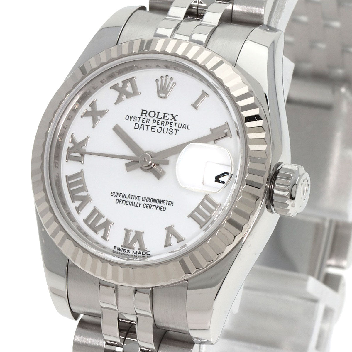 ROLEX datejust white roman Watches 179174 Stainless Steel/Stainless Steel Ladies
